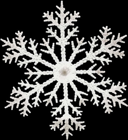 Intricate Snowflake Designon Black