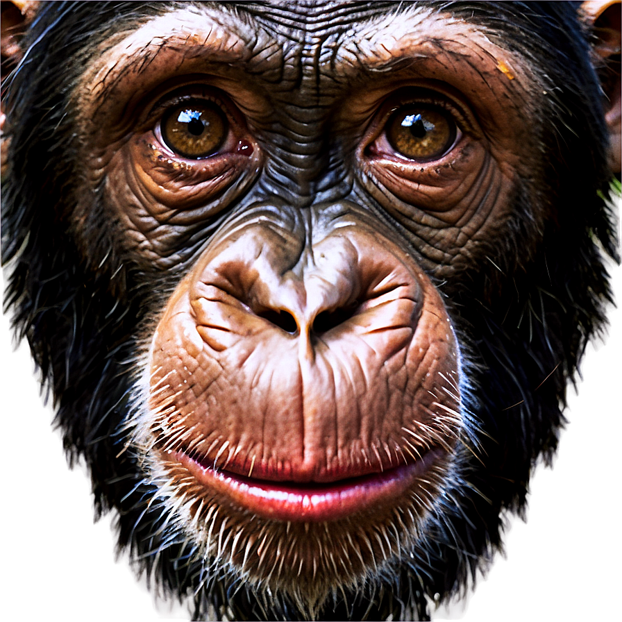 Intriguing Chimpanzee Stare Png 94