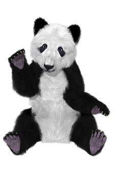 Inverted Color Panda Plush