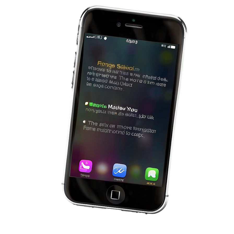 Iphone With Siri Activation Png Avx