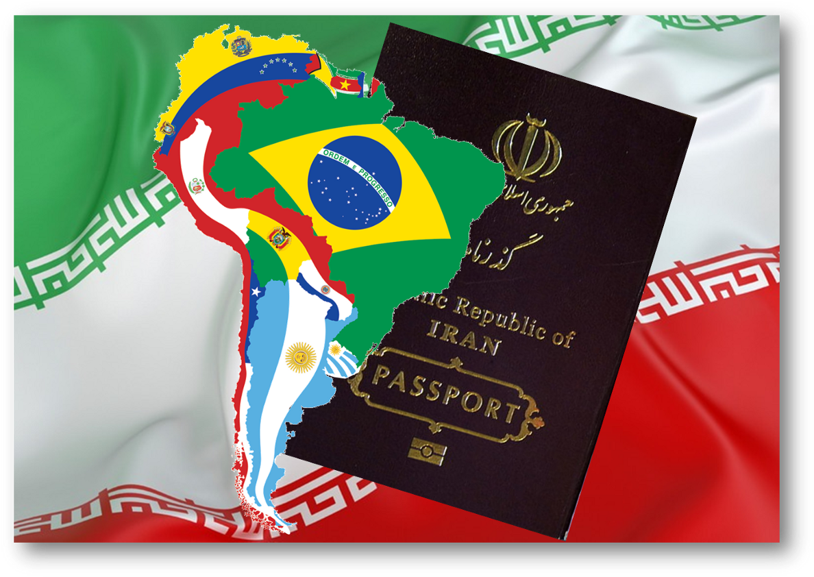 Iran Passportand South America Overlay