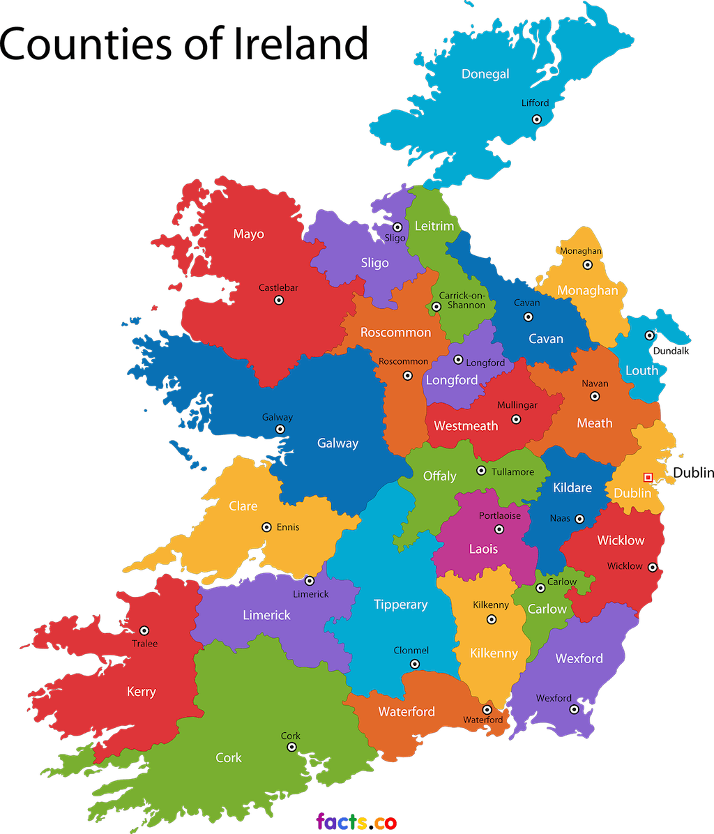 Ireland Counties Map