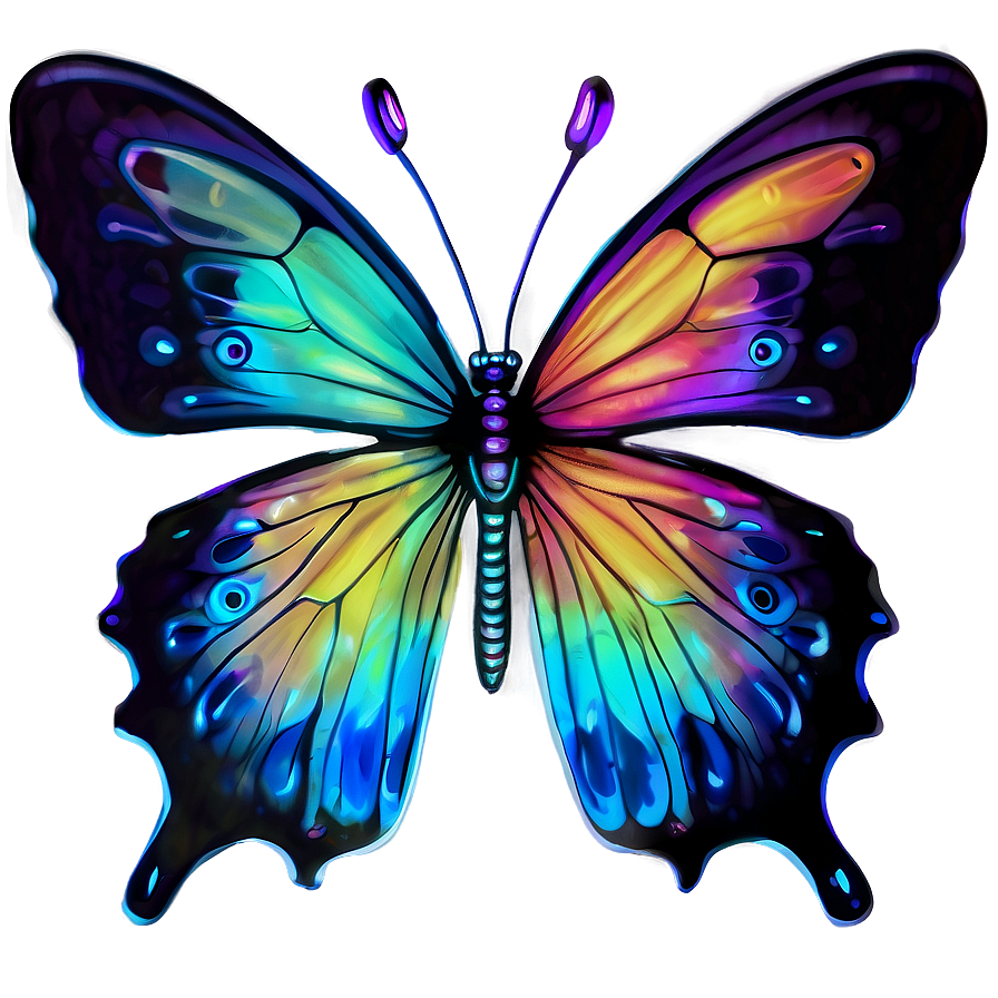 Iridescent Butterfly Glow Png Iaj