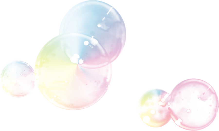 Iridescent Soap Bubbles Transparent Background