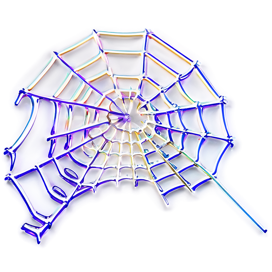 Iridescent Spider Web Art