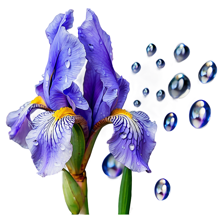 Iris With Raindrops Png 06122024