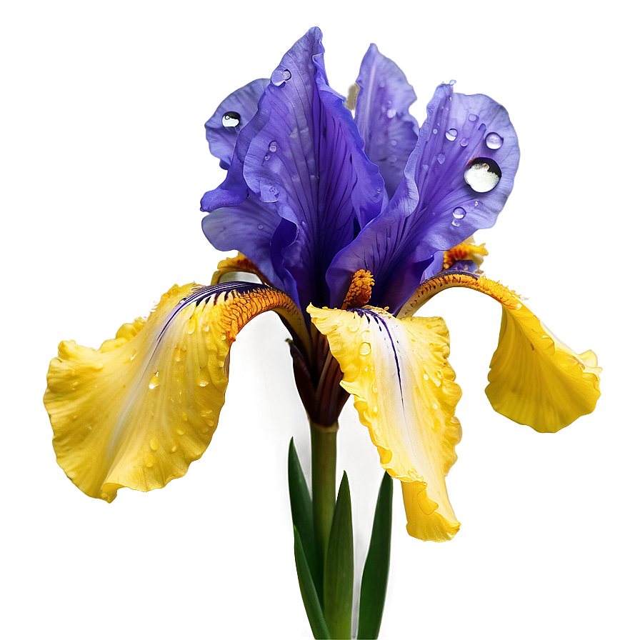 Iris With Raindrops Png 27