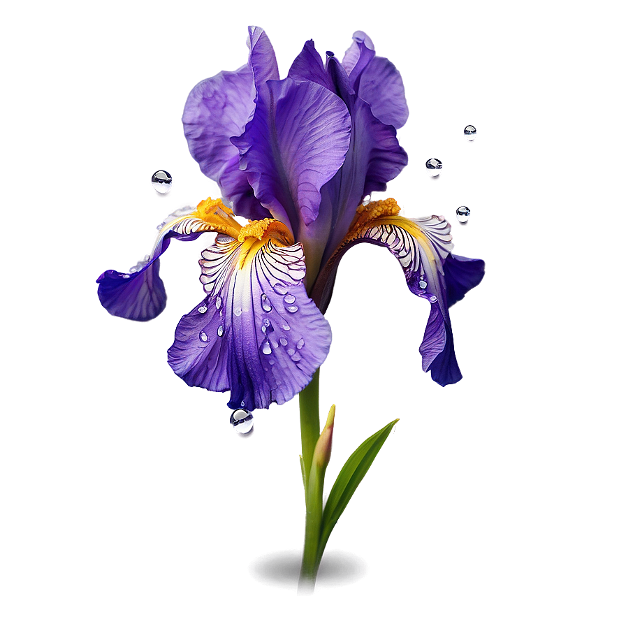 Iris With Raindrops Png Woj