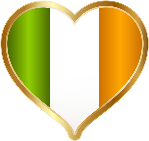 Irish Flag Heart Shaped Icon