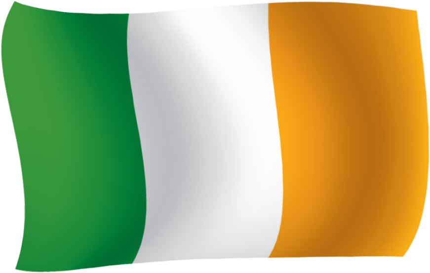 Irish National Flag Waving