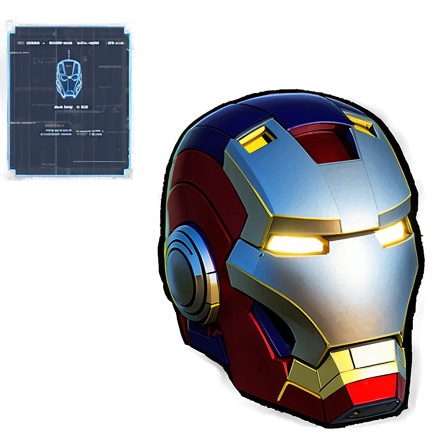 Iron Man Helmet Blueprint Png Hba97