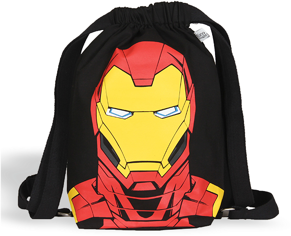 Iron Man Mask Drawstring Bag