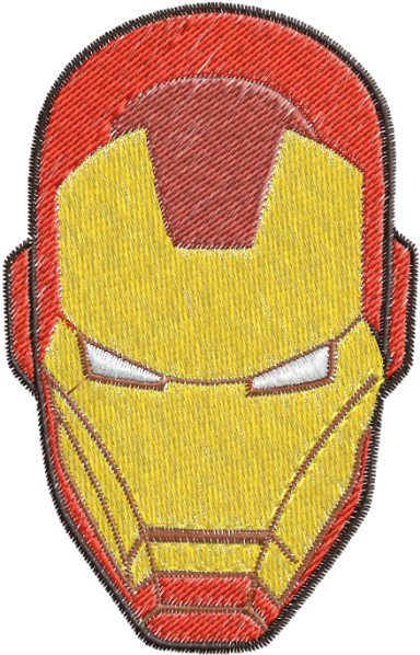 Iron Man Mask Embroidery Design