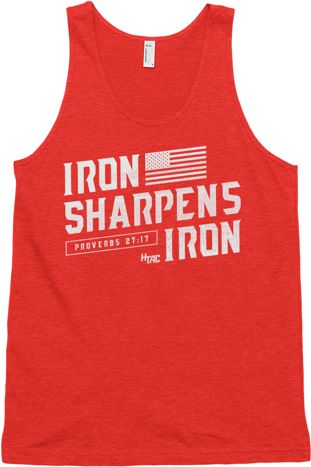 Iron Sharpening Iron Red Tank Top