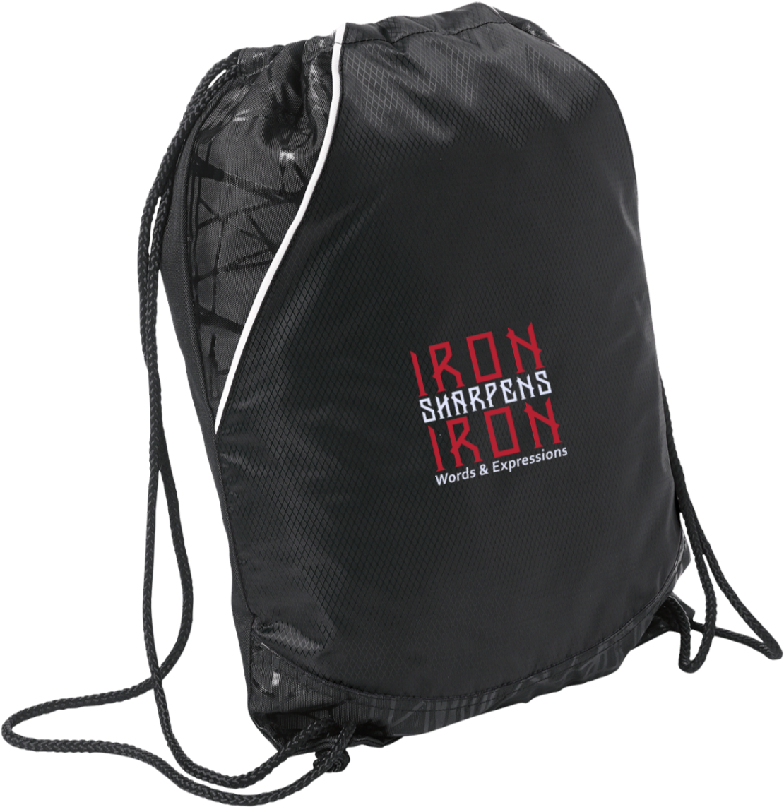 Iron Sharpens Iron Drawstring Bag