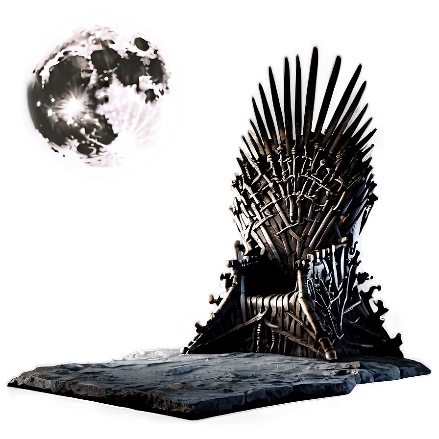 Iron Throne Under Moonlight Png 1