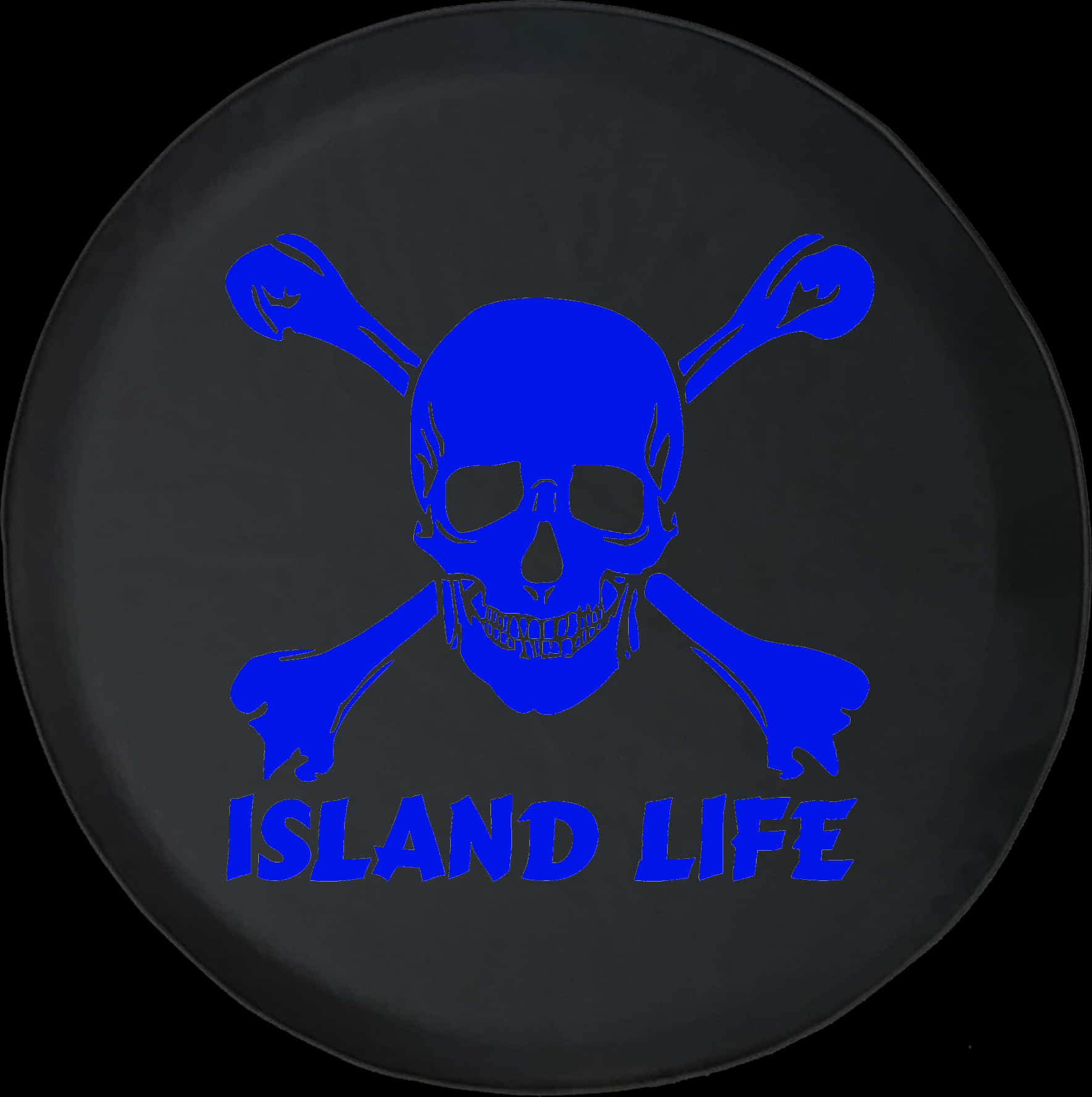 Island Life Skull Crossbones Plate