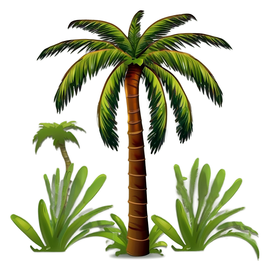 Island Palm Tree Shadow Png 7