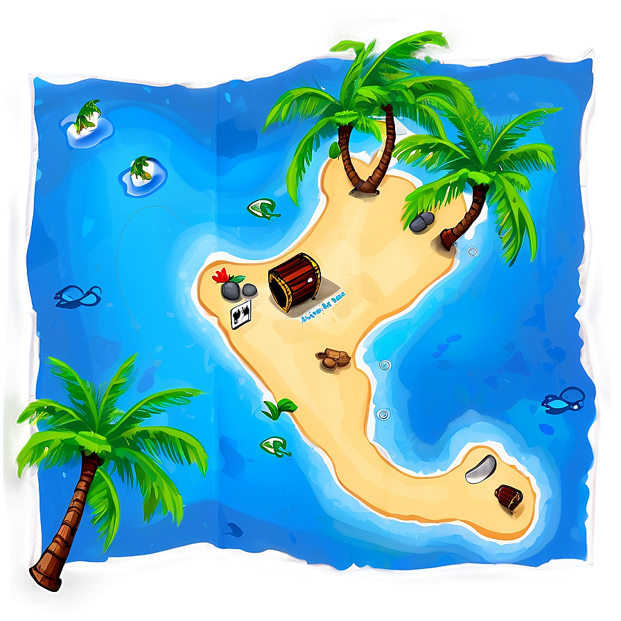 Island Pirate Treasure Map Png Trc18