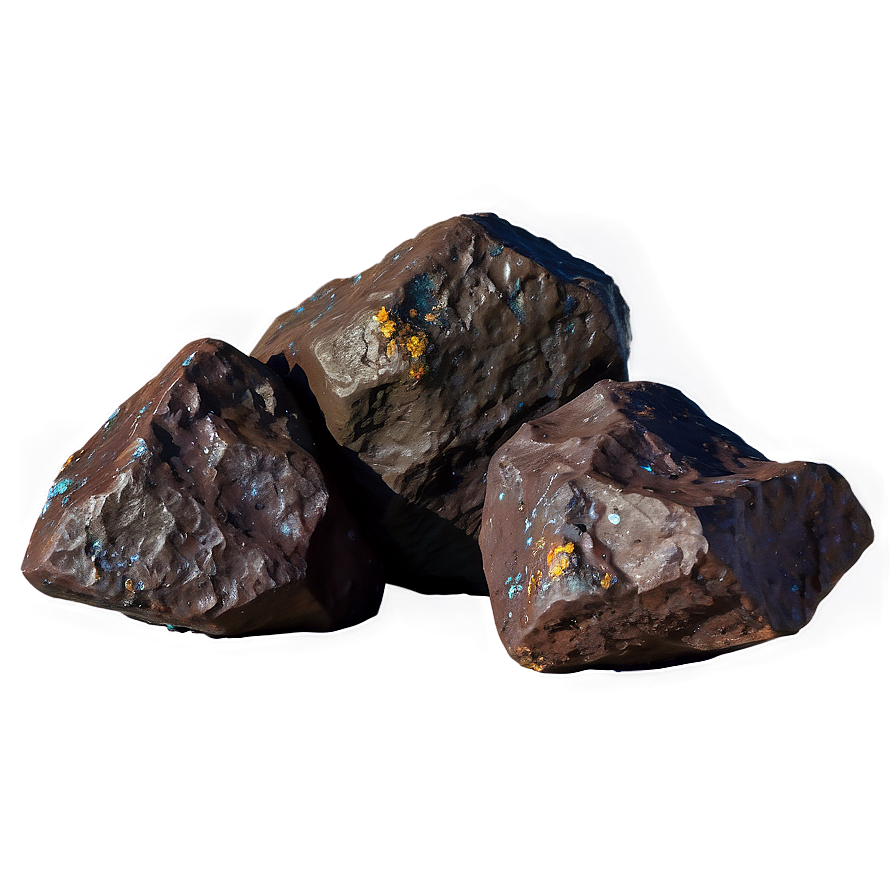 Isolated Iron Ore Mineral Png Ecl60