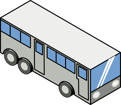 Isometric City Bus Vector