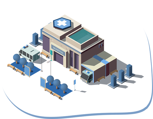 Isometric Hospital Illustration