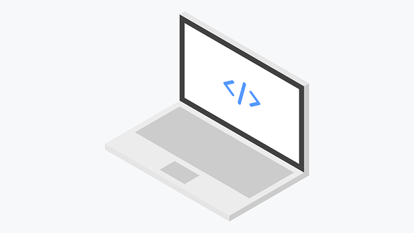 Isometric Laptop Coding Symbol