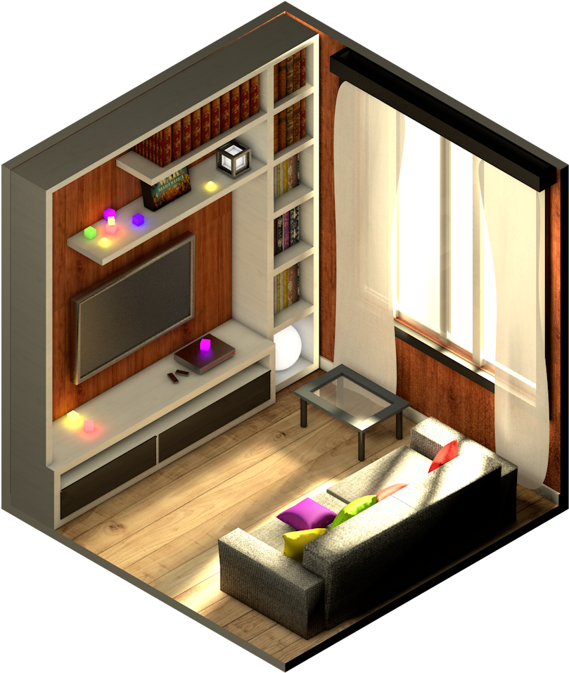 Isometric Living Room Design