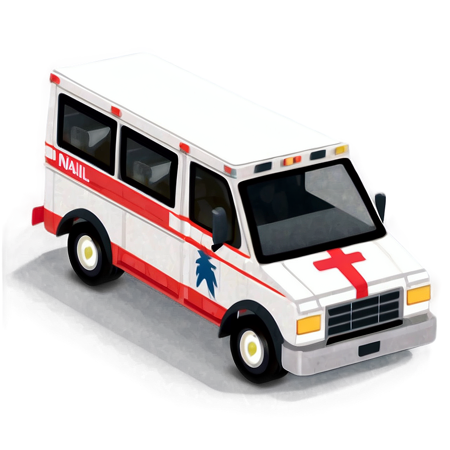 Isometric Mail Truck Graphic Png 06282024