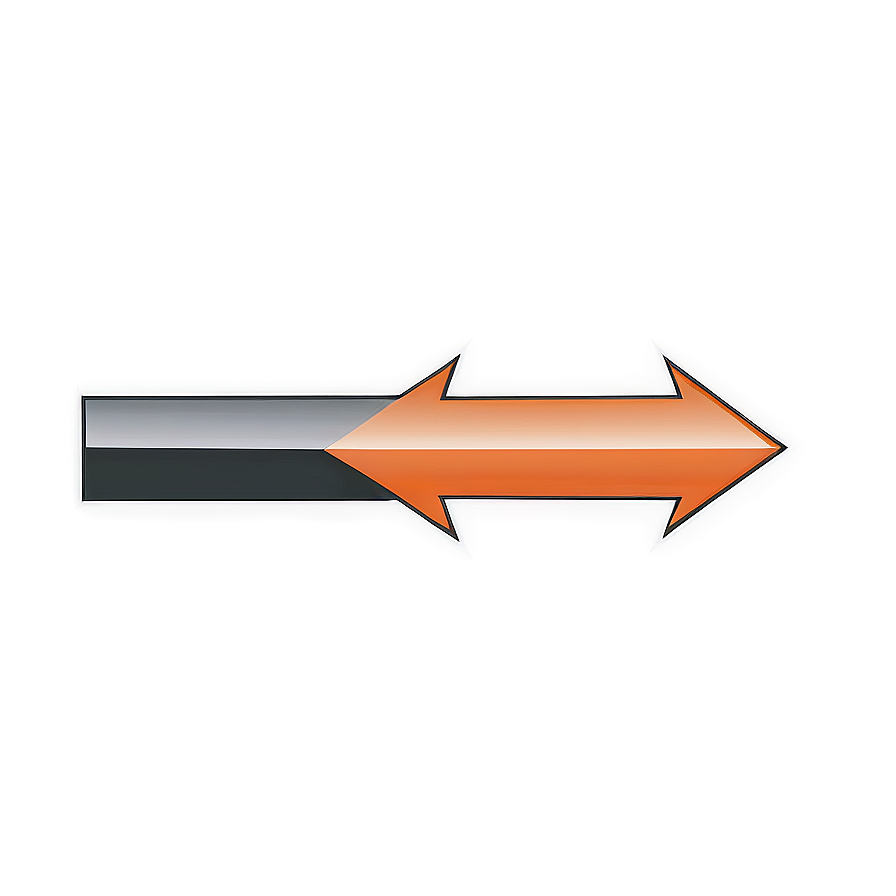 Isometric Orange Arrow Png Eny