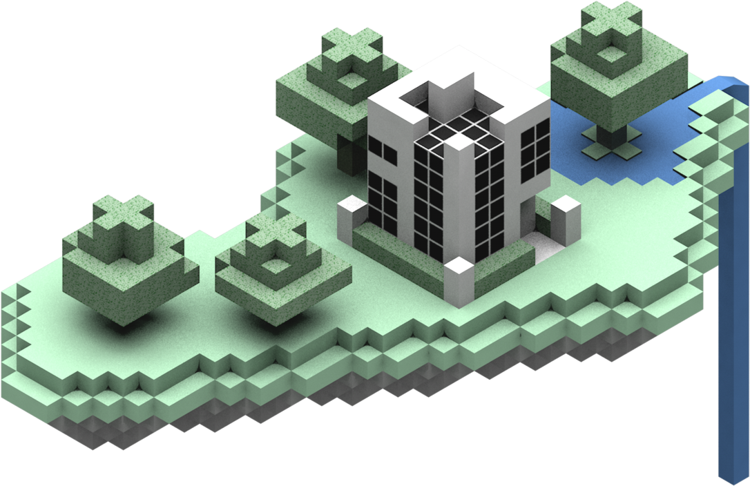 Isometric Pixel Art Cityscape