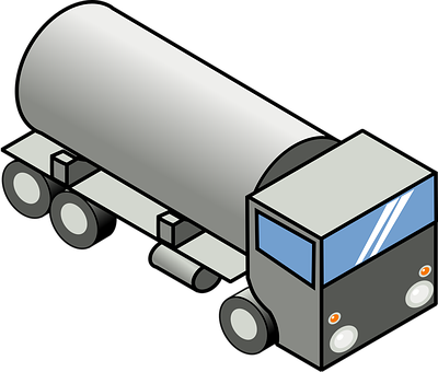 Isometric Tanker Truck Illustration