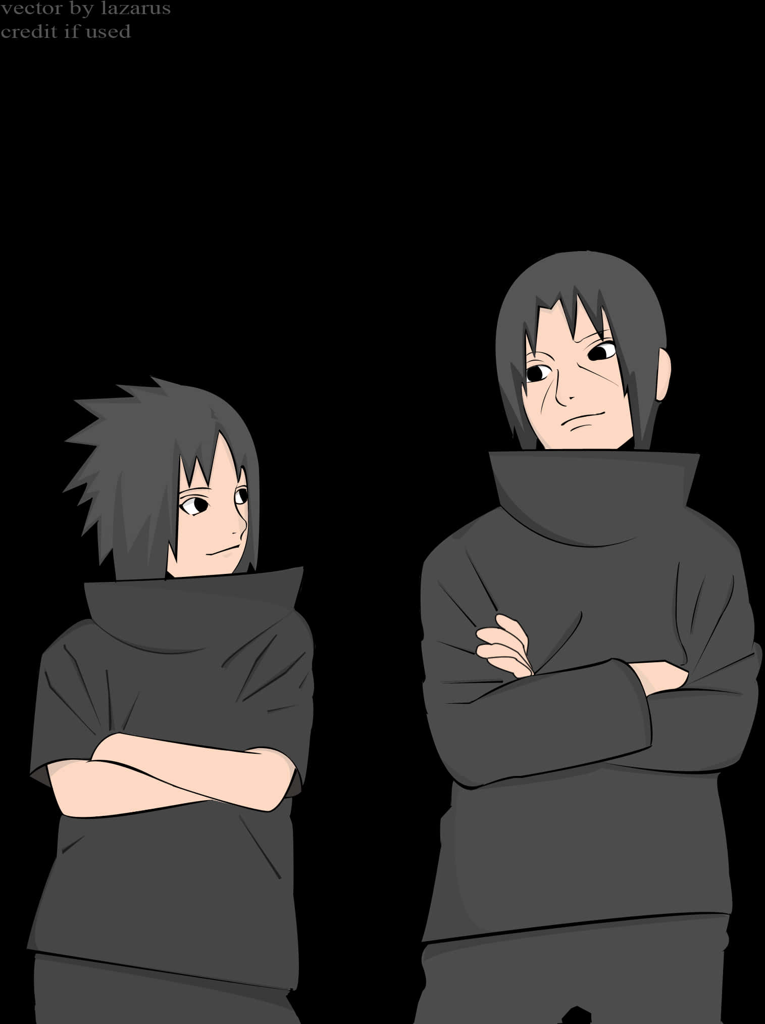 Itachiand Sasuke Vector Art