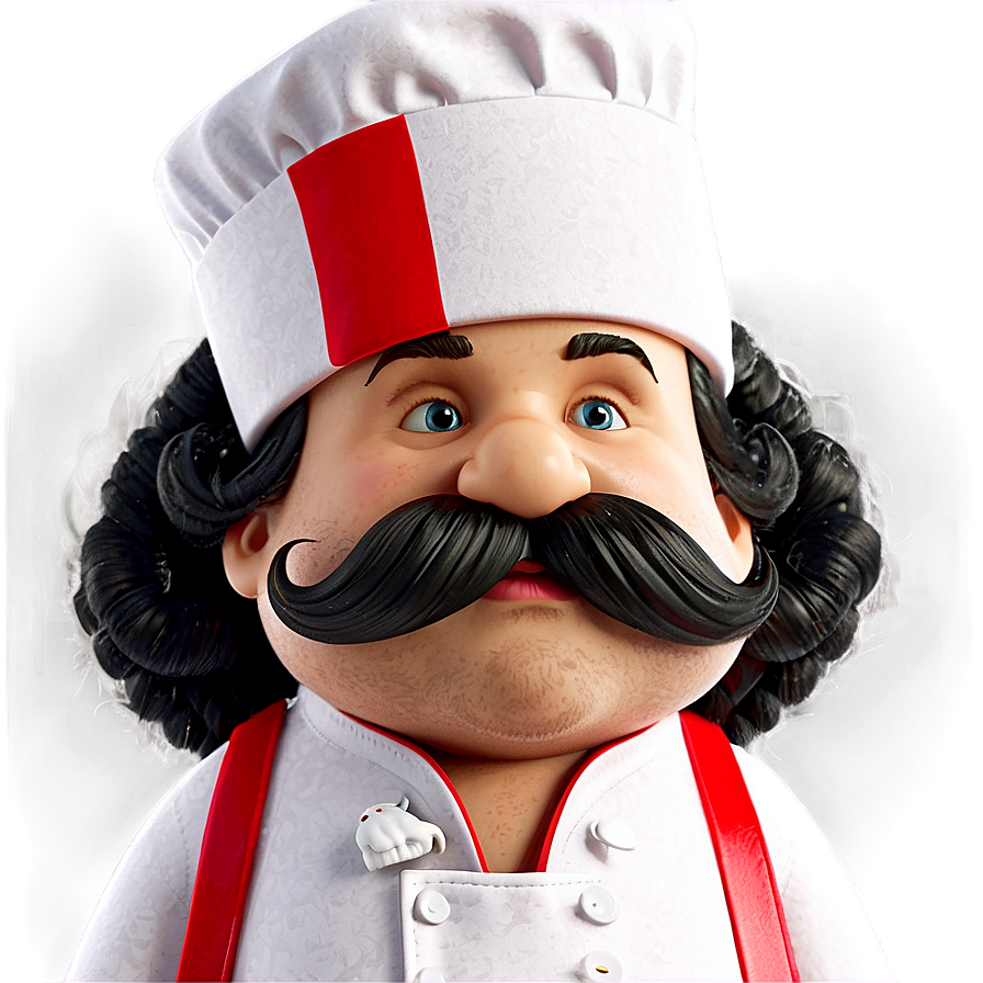 Italian Chef Mustache Png 05042024