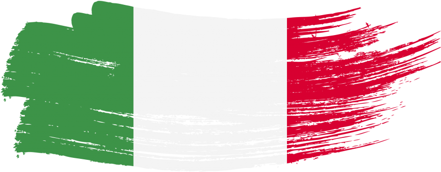 Italian Flag Brushstroke Design