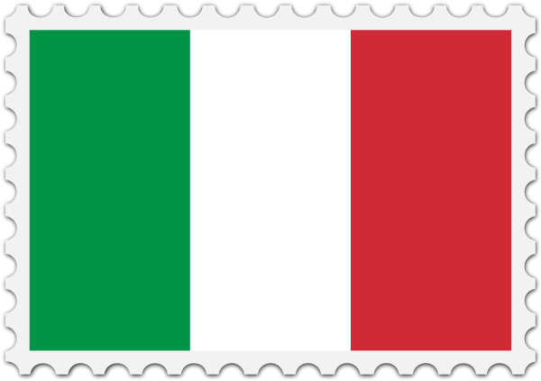 Italy National Flag Postage Stamp Design