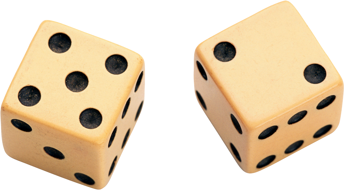 Ivory Dice Isolated Background