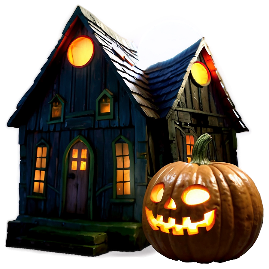 Jack O Lantern In Haunted House Png 05252024