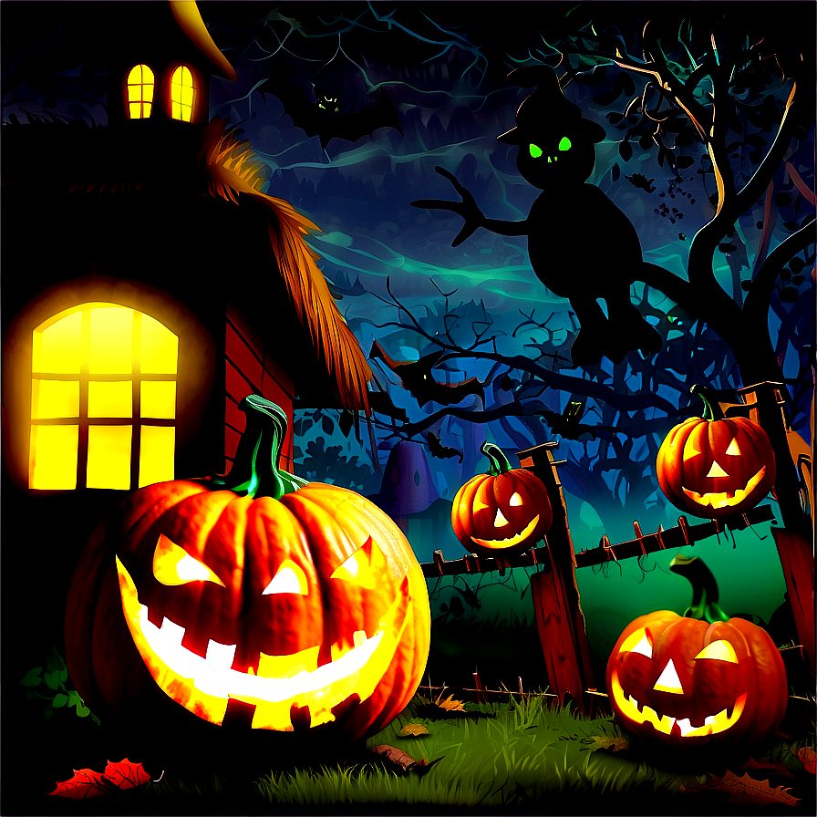 Jack O Lantern In Haunted House Png 84