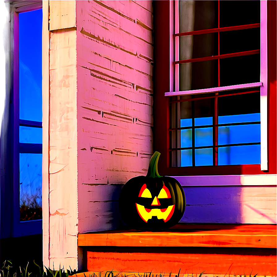 Jack O Lantern On Porch Png 05252024