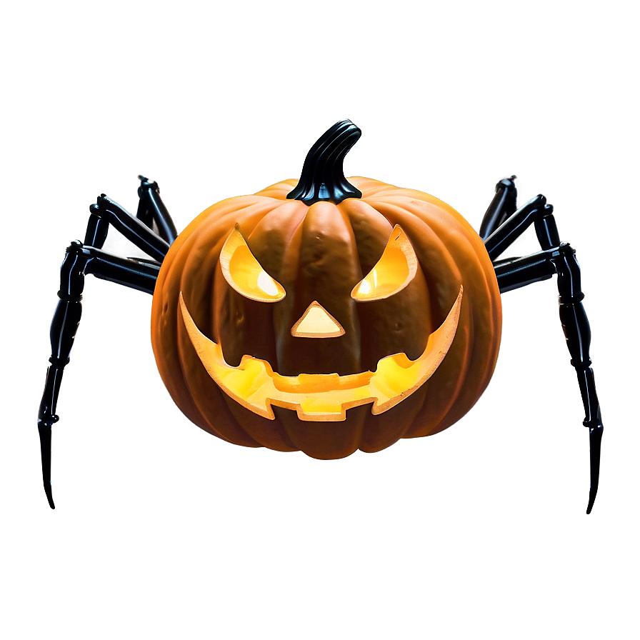 Jack O Lantern With Spider Png 34