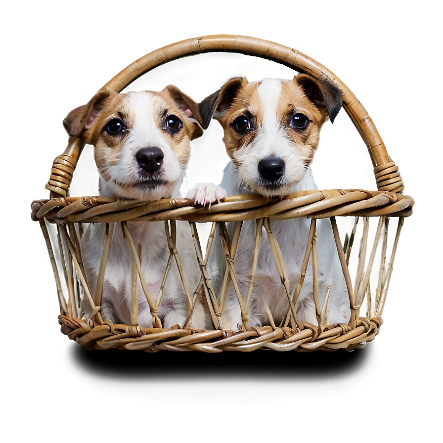 Jack Russell In Basket Png 63