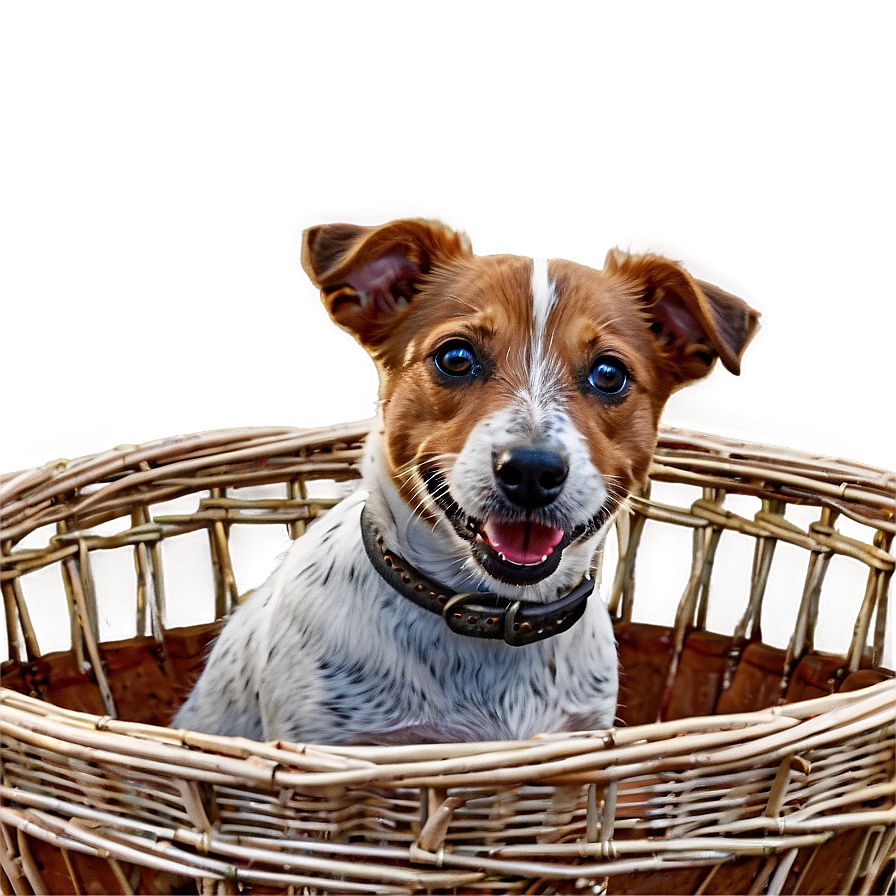 Jack Russell In Basket Png 91