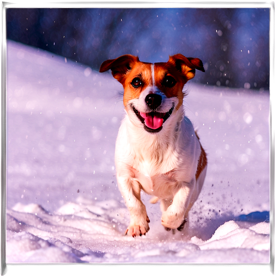 Jack Russell In Snow Png 97