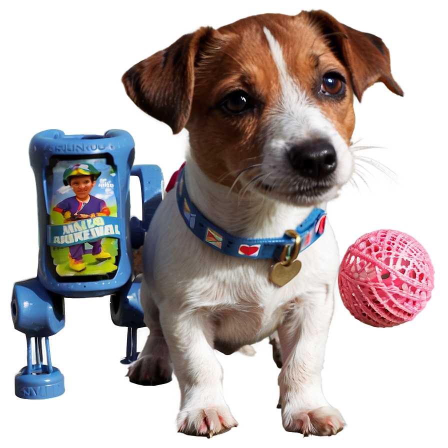 Jack Russell With Toys Png Oya5