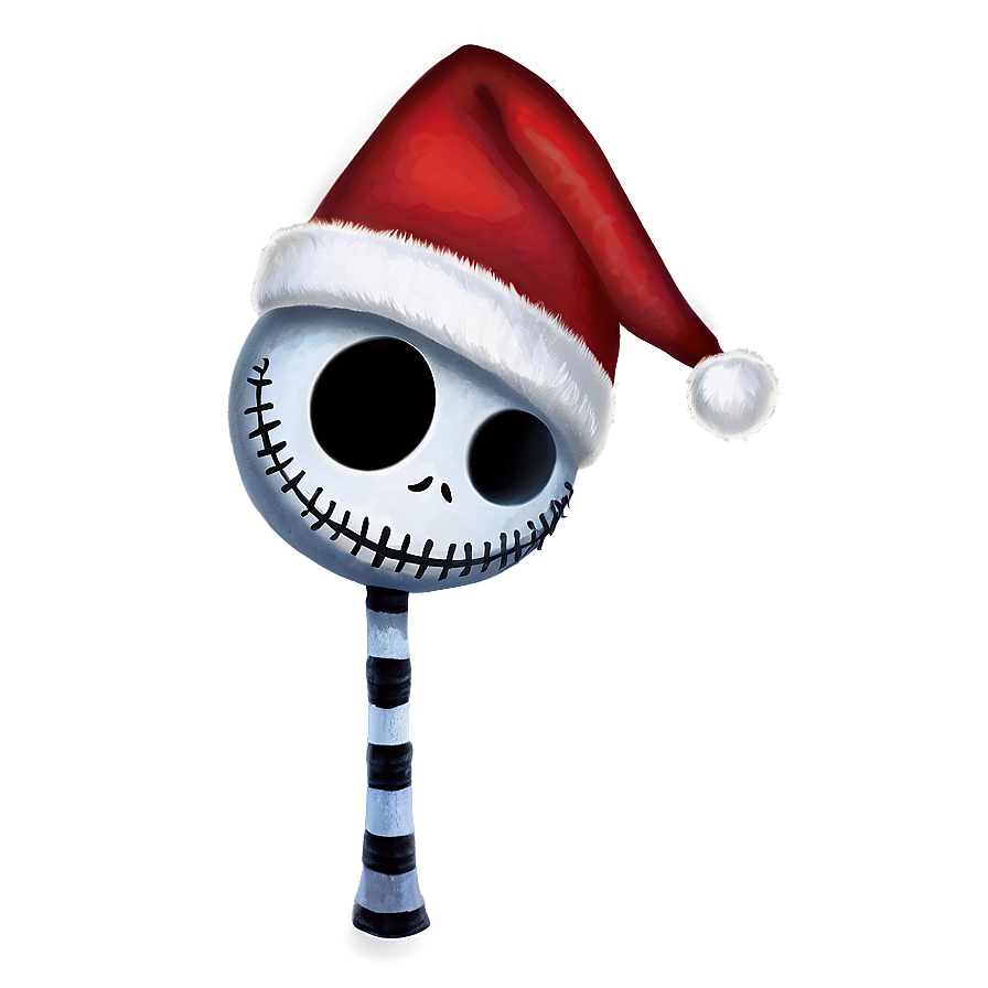 Jack Skellington Santa Hat Png 06292024