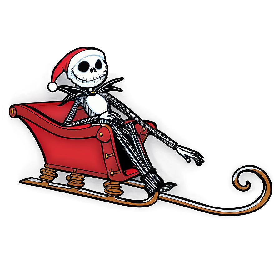 Jack Skellington Santa Sleigh Png 06292024