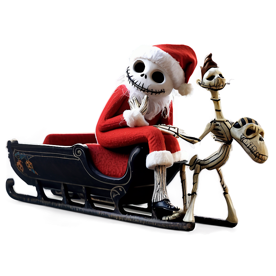 Jack Skellington Santa Sleigh Png Atg