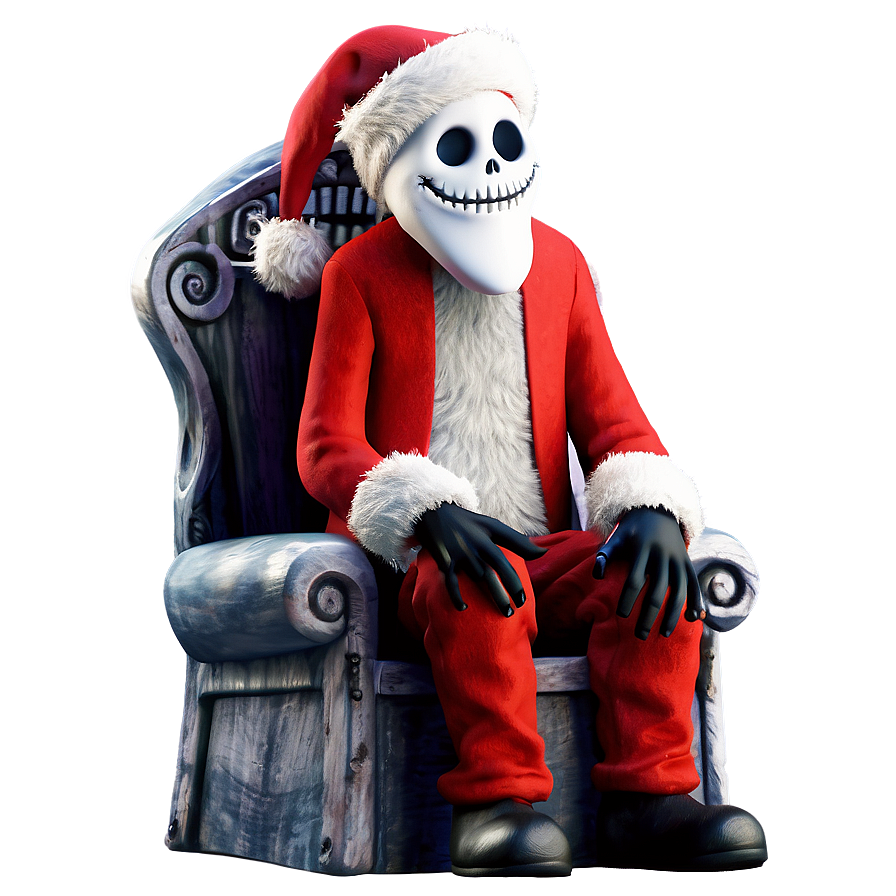 Jack Skellington Santa Throne Png 06292024