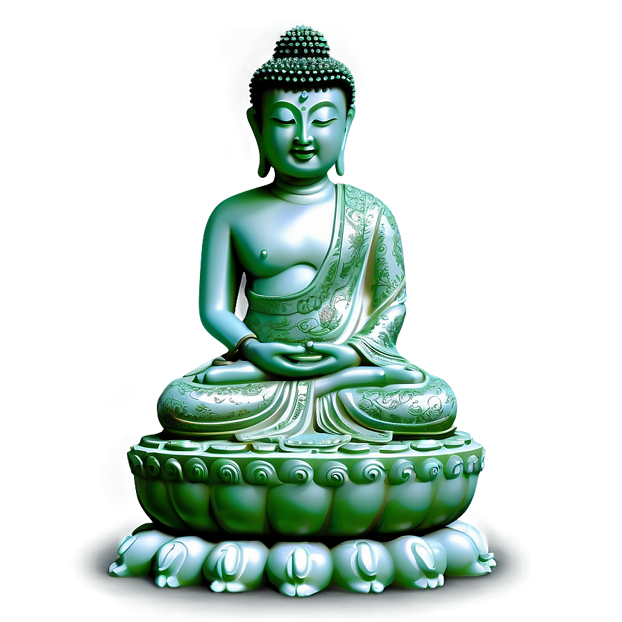 Jade Buddha Statue Png Qca4